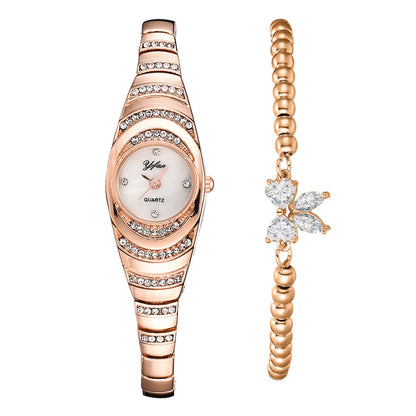 ⌚Damen-Armbanduhr mit Strasssteinen💎