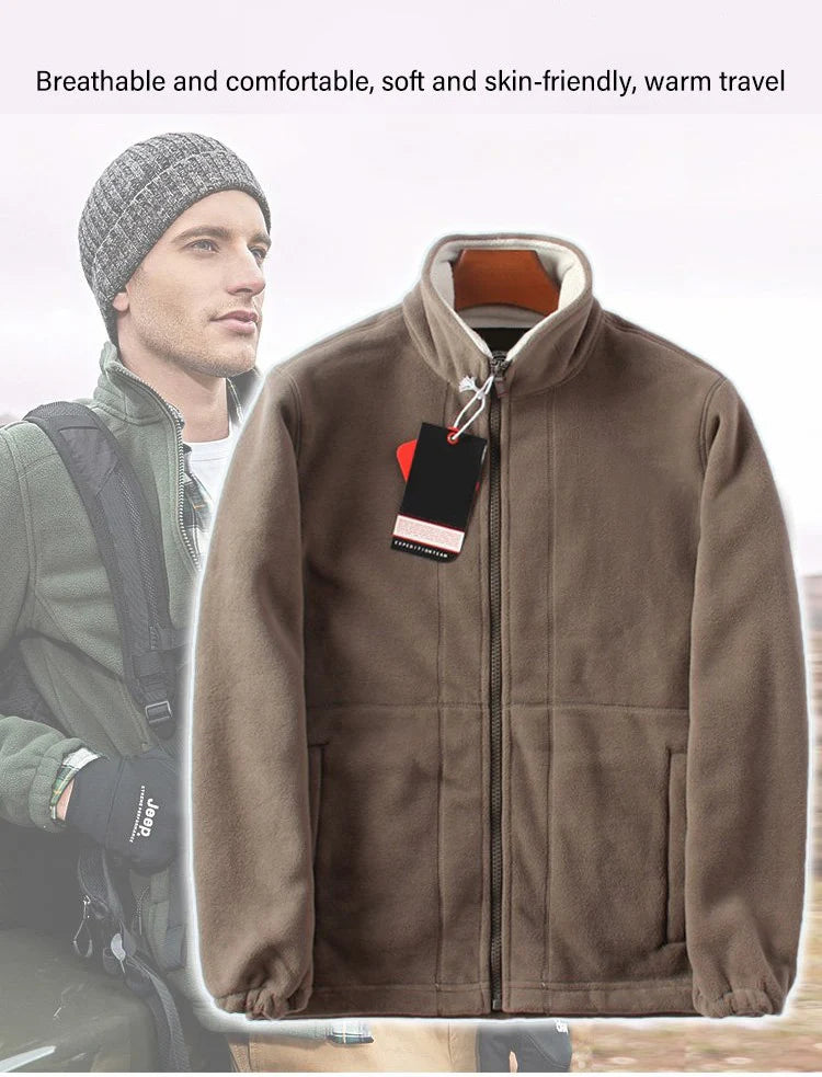 POIOZXD Unisex Doppellagige Gepolsterte Warme Jacke Produktbild-Vorschau 4