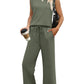 🌺2025 Neu 🌺Damen Casual Cap Ärmel Top Weite Hosen Set