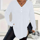 Kurzarm-Shirt für Damen mit Knopfleiste und V-Ausschnitt