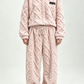 ☀️Heißer Sale – 50 % Rabatt🍂 Geometrisches Plüsch-Loungewear-Set