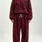 ☀️Heißer Sale – 50 % Rabatt🍂 Geometrisches Plüsch-Loungewear-Set