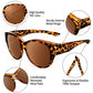 🎁2025 Neue übergroße Cat-Eye-Sonnenbrille – Polarisiert mit UV400-Schutz 😎🌟