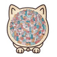 🎅135-teiliges Morandi-Colored Cat Shaped Wooden Jigsaw Puzzle