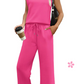 🌺2025 Neu 🌺Damen Casual Cap Ärmel Top Weite Hosen Set