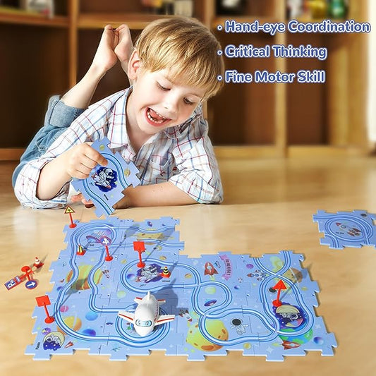 🔥Solange der Vorrat reicht 60 % Rabatt!🧩Kinder Lernspielzeug Puzzle-Autobahn-Spielset🧩