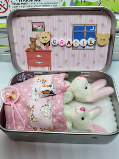 🔥Easter Best Gift 49% OFF-🎁🐇Bunny Mummy Tiny Plush Pocket Tin