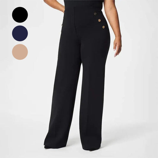 🔥Heißer Verkauf 49 % Rabatt🔥Hoch elastische, bauchformende Hose mit weitem Bein