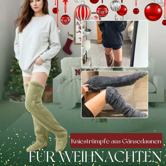 ⏰Weihnachtsverkauf 49% RABATT!!💥Gänsedaunen-Kniestrümpfe für Weihnachten🎄