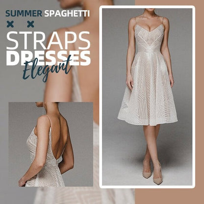 ✨ Zeitlich begrenztes Angebot ✨ Stilvolles A-Linien-Kleid mit V-Ausschnitt und Riemen