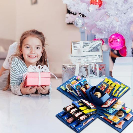 🎅💸2025 Kreative Weihnachtsgeschenkbox🎁5-stöckige Überraschungs-Explosionsgeschenkbox mit Band