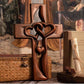 ❤️✝️Handgefertigtes Holzkreuz mit verschlungenen Herzen