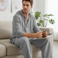 📢📢59 % Rabatt!! ⏰Herren Kapuze Casual Loose Top & Hose 2-teiliges Set