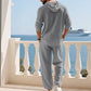 📢📢59 % Rabatt!! ⏰Herren Kapuze Casual Loose Top & Hose 2-teiliges Set