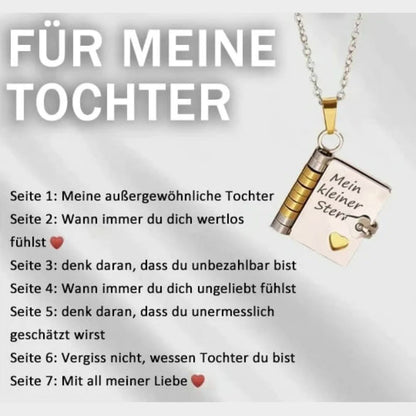 Mein Buch Halskette für Tochter, Sohn oder Liebhaber, Geburtstag Tag Geschenk, Graduierung Schmuck der Liebe