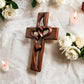 ❤️✝️Handgefertigtes Holzkreuz mit verschlungenen Herzen