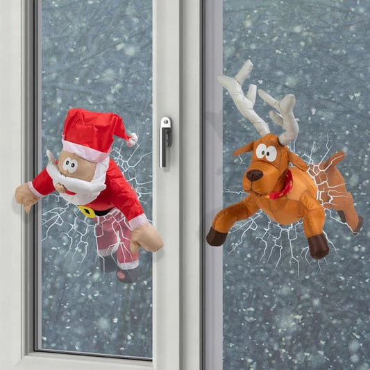 🎅🫎Umstürzendes Rentier- & Weihnachtsmann-Set