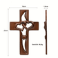 ❤️✝️Handgefertigtes Holzkreuz mit verschlungenen Herzen