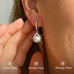Elegant Teardrop Dangle Hoop Earrings