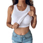 ✨Heißer Verkauf 49% Rabatt ✨Geripptes dehnbares Damen-Tank-Top mit Bügel-BH