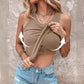 ✨Heißer Verkauf 49% Rabatt ✨Geripptes dehnbares Damen-Tank-Top mit Bügel-BH