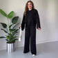 Women's Round Neck Loose Knit Set