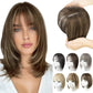 🌸Natürliches Haarteil mit Pony für Frauen💇‍♀️