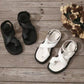 Damen-Sandalen mit Kreuzriemen und verstellbarer Knöchelschnalle
