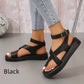 Damen-Sandalen mit Kreuzriemen und verstellbarer Knöchelschnalle