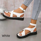Damen-Sandalen mit Kreuzriemen und verstellbarer Knöchelschnalle