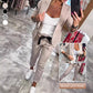 Einfarbiges 2-teiliges Set: Blazer und Hose
