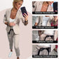 Einfarbiges 2-teiliges Set: Blazer und Hose