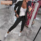 Einfarbiges 2-teiliges Set: Blazer und Hose