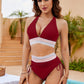 🔥Sommerschlussverkauf 49% AUS💥👙Bauchfreie Bikini-Sets mit hoher Taille und Farbblock