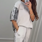 Leopard Print Patchwork Sweatshirt