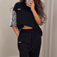 Leopard Print Patchwork Sweatshirt