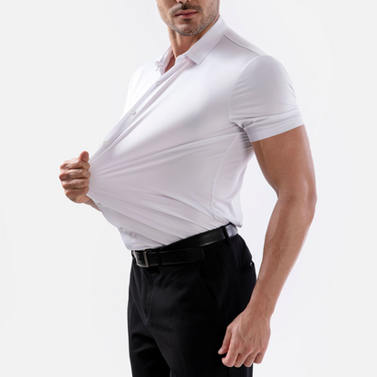 Herren Kurzarmhemd aus 4-Wege-Stretchgewebe