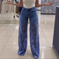 🔥2025 Heißester Verkauf🔥Gespleißte Jeans mit Spitze👖