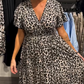 🌸Modisches Maxikleid mit Leopardenmuster für Damen