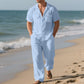 Men's Button-Down Shirt & Pants 2-Piece Set
