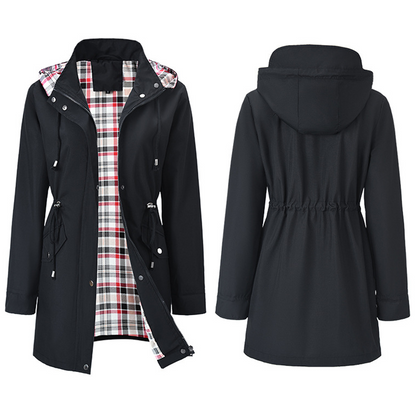 🧥HEISSER VERKAUF 50 % RABATT🌧️Wasserdichte lange Trenchcoats mit Kapuze für Damen