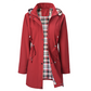 Wasserdichte lange Trenchcoats mit Kapuze für Damen