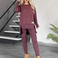 Zweiteiler aus Sweatshirt mit Schlitz und High-Low-Saum & Bodycon-Hose