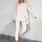 Zweiteiler aus Sweatshirt mit Schlitz und High-Low-Saum & Bodycon-Hose