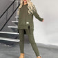 Zweiteiler aus Sweatshirt mit Schlitz und High-Low-Saum & Bodycon-Hose