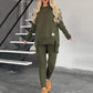 Zweiteiler aus Sweatshirt mit Schlitz und High-Low-Saum & Bodycon-Hose