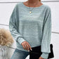 💗Lockere, bequeme Bluse mit horizontalen Streifen