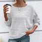 💗Lockere, bequeme Bluse mit horizontalen Streifen