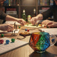Rainbow Glass D20 Würfelbecher mit Henkel