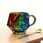 Rainbow Glass D20 Würfelbecher mit Henkel